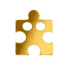 Blaszka Celebrytka Puzzle, złoto próba 585