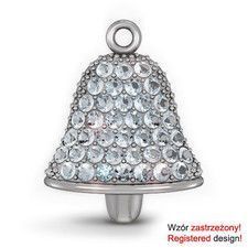 Charms dzwoneczek z kamieniami Swarovski srebro H-92