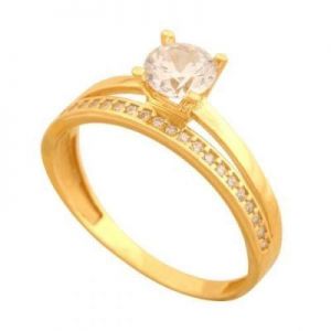 Złoty pierścionek zaręczynowy Pn843