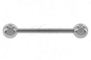 Stalowy (316L) kolczyk sztanga z kulkami