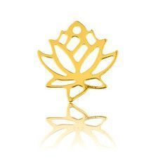 Blaszka ozdobna kwiat lotosu, złoto próby 585