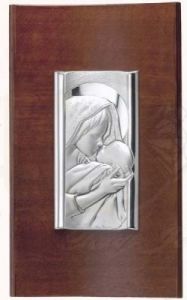 Obraz na drewnie ze srebra &quot;Matka Boska z Dzieciątkiem&quot; S-058879289