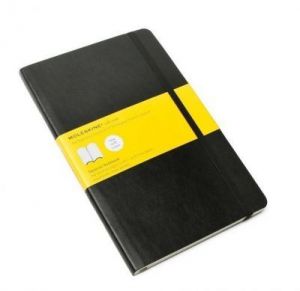 Notes Moleskine w miękkiej oprawie L czarny w kratkę