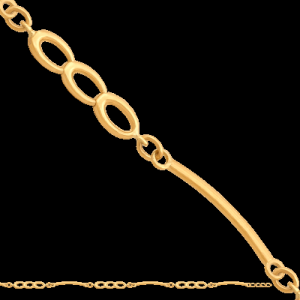 ﻿bransoletka segmentowa ﻿,złoto 585/14k
