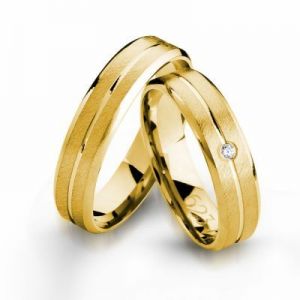 Złote obrączki ślubne AMARE PROMISE 623-5