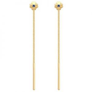 kolczyki wiszące ﻿,złoto 585/14k ﻿i 
cyrkonia