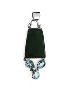 wisiorek ﻿srebro ﻿i awenturyn