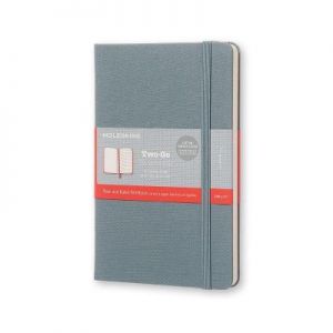 Notes Moleskine Two-Go M stalowy