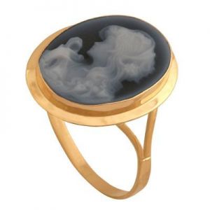 pierścionek rozmiar 16 ﻿złoto 
kamea