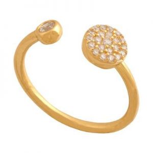 pierścionek rozmiar 18 modny 
złoty