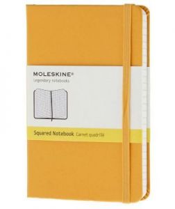 Notes Moleskine kieszonkowy w kratkę pomarańczowy