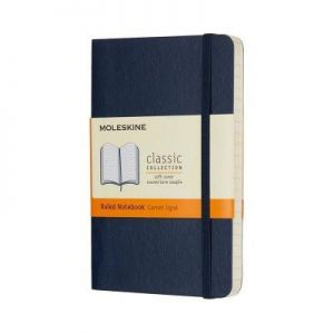 Notes Moleskine w miękkiej oprawie kieszonkowy szafirowy w linie